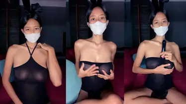 Jenna Pakai Kostum Bunny Transparan Hot